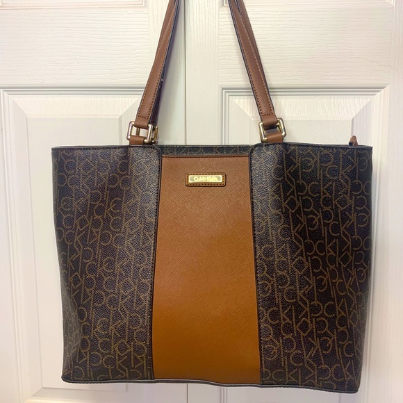 Calvin Klein | Women’s Brown Zip Top Tote - Picture 3 of 7
